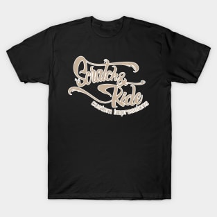 Scratch & Ride Brand (Light Cool Brown Logo) T-Shirt